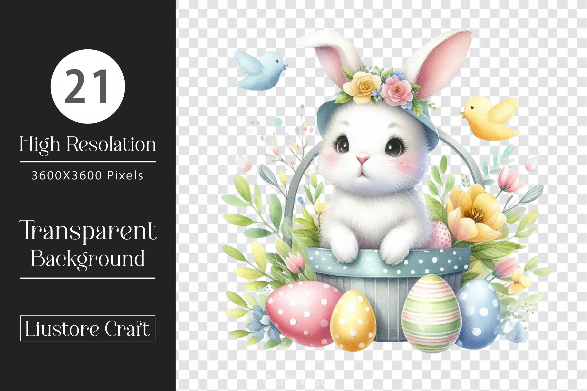 Easter Bunny Clipart Bundle 27 - CraftNest - Digital Crafting and Art