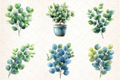 Eucalyptus Leaves Clipart Bundle 5 - CraftNest - Digital Crafting and Art