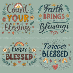 Blessed Quotes Clipart Bundle - CraftNest - Digital Crafting and Art