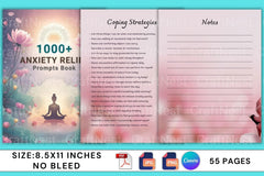 Anxiety Relief Prompts Book for Stress Reduction - CraftNest - Digital Crafting and Art