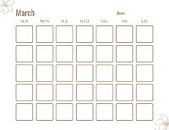 Blank Monthly Calendar KDP Planner - CraftNest - Digital Crafting and Art
