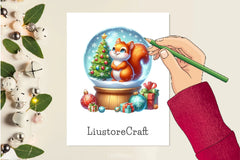 Christmas Squirrel Clipart Bundle 7 - CraftNest - Digital Crafting and Art