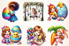 Easter Girl Clipart Bundle - CraftNest - Digital Crafting and Art