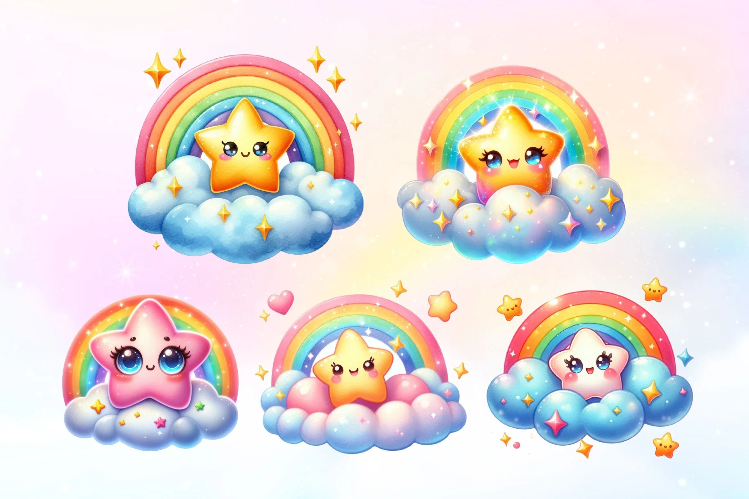 Sparkling Star Clipart Bundle - CraftNest - Digital Crafting and Art