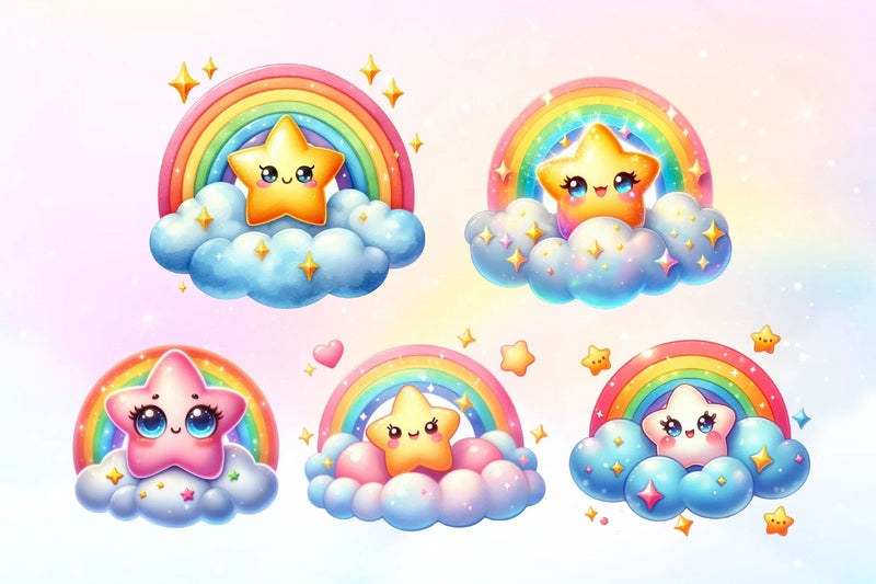 Sparkling Star Clipart Bundle - CraftNest - Digital Crafting and Art