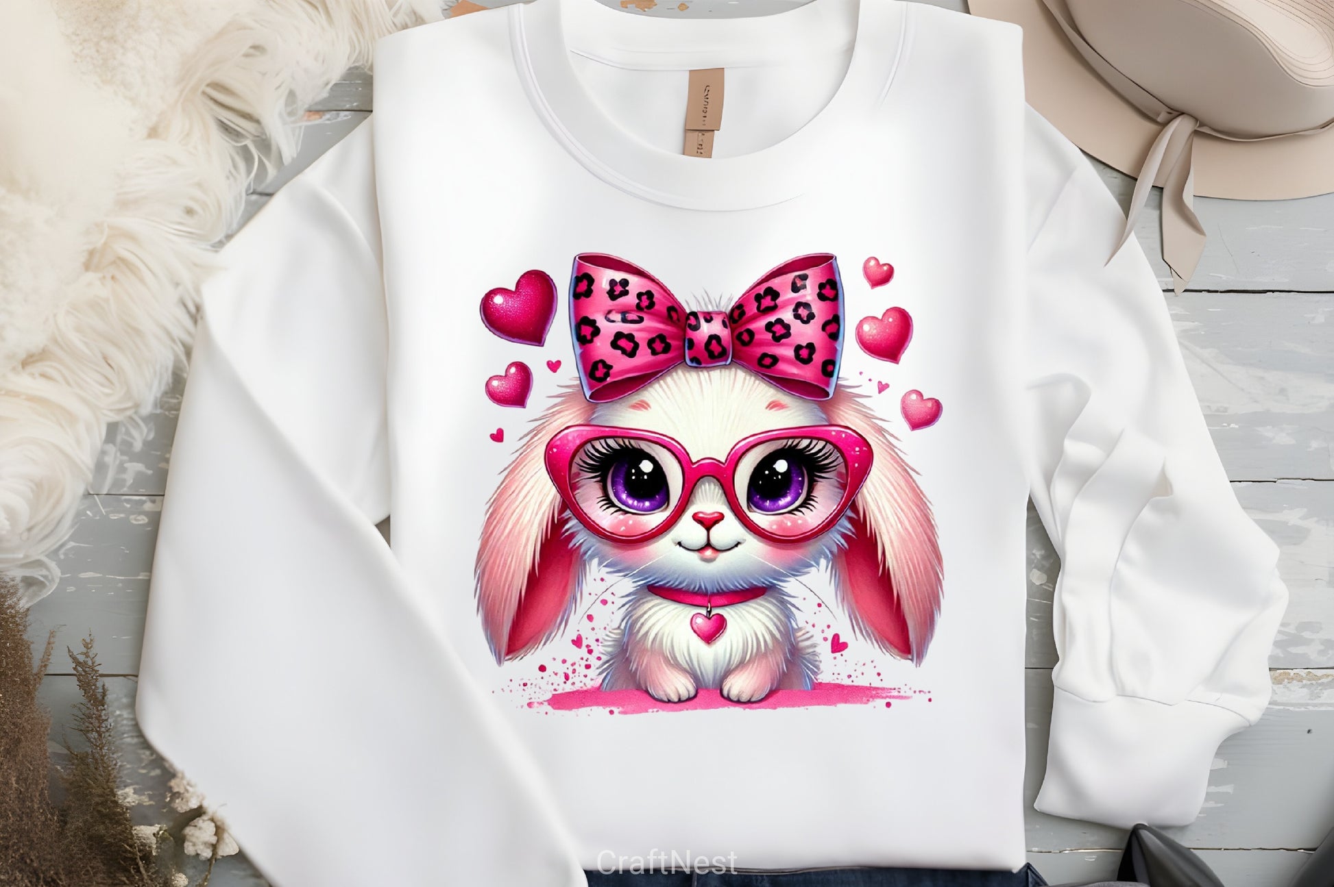 Valentine Bunny Clipart Bundle 4 - CraftNest - Digital Crafting and Art