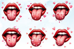 Sexy Lips Valentine Clipart Bundle - CraftNest - Digital Crafting and Art