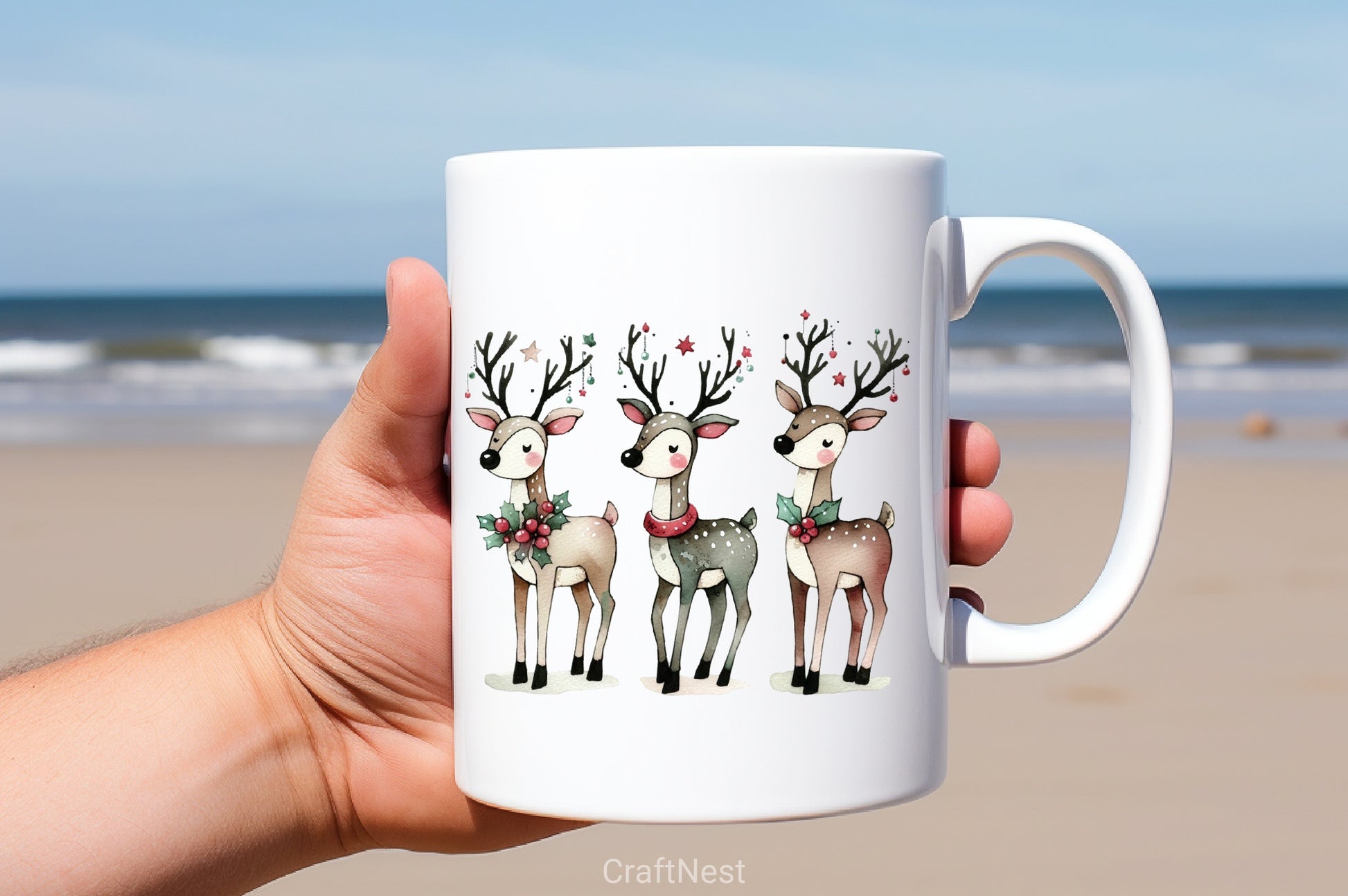 Christmas Reindeer Clipart Bundle 8 - CraftNest - Digital Crafting and Art