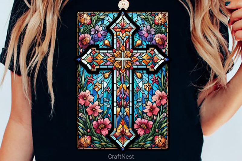 Stained Glass Cross Tarot Card Clipart Bundle 15 - CraftNest - Digital Crafting and Art