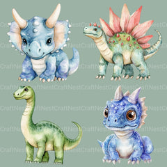 Dinosaurs Clipart Bundle 2 - CraftNest - Digital Crafting and Art