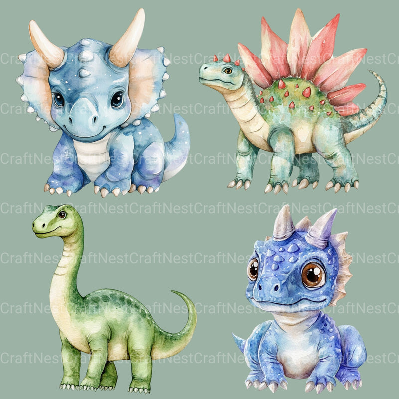 Dinosaurs Clipart Bundle 2 - CraftNest - Digital Crafting and Art