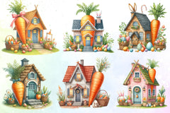 Carrot House Clipart Bundle 1 - CraftNest - Digital Crafting and Art