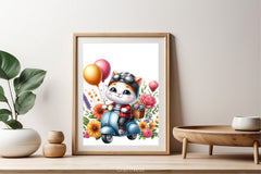 Cute Cat Scooter Clipart Bundle - CraftNest - Digital Crafting and Art