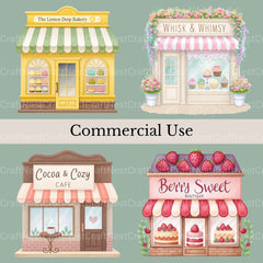 Village Shops Bakeries Clipart Bundle - CraftNest - Digital Crafting and Art