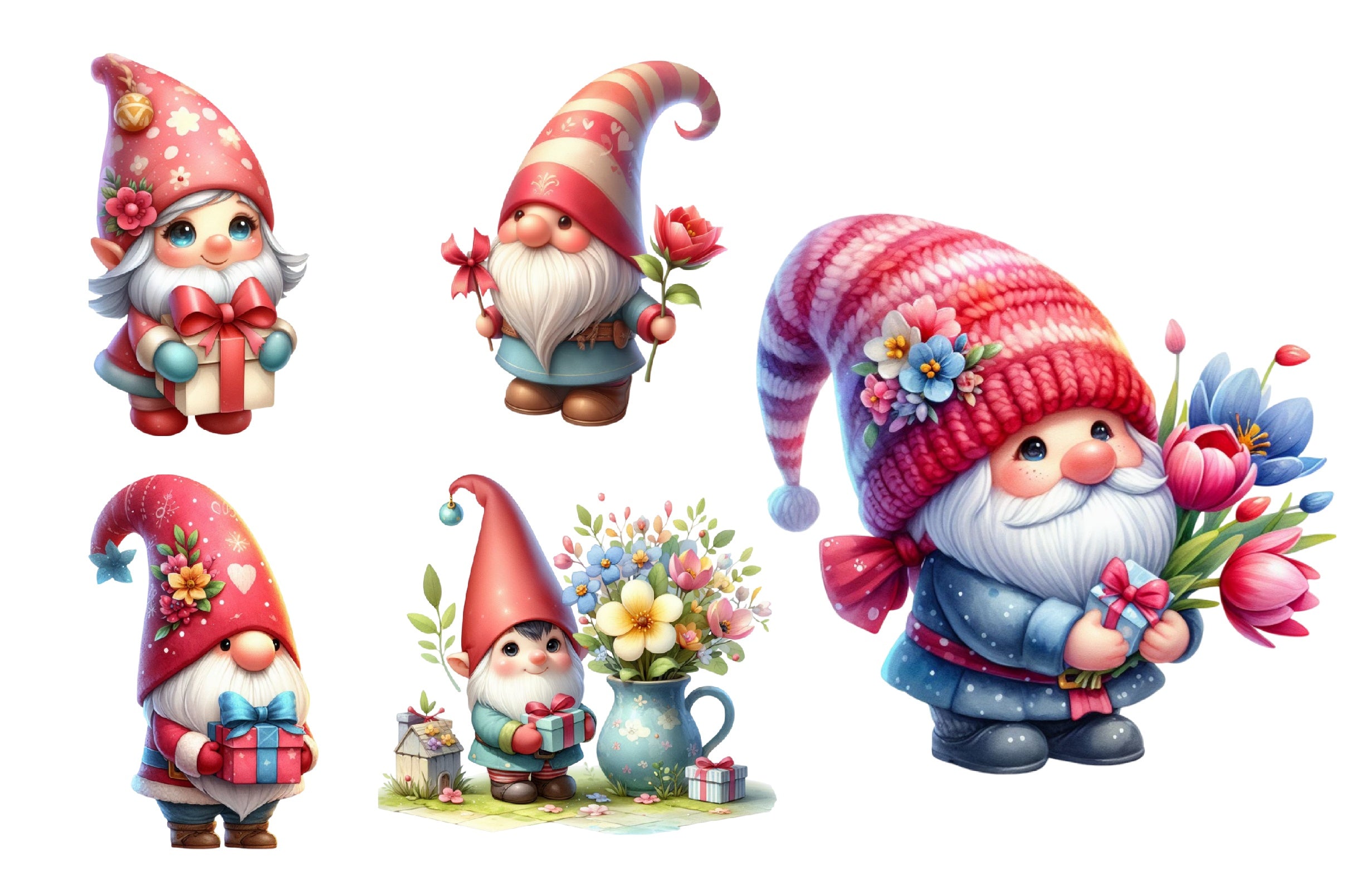 Mother's Day Gnome Clipart Bundle 3 - CraftNest - Digital Crafting and Art