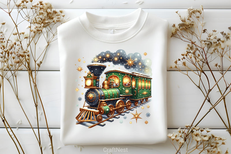 Christmas Train Clipart Bundle - CraftNest - Digital Crafting and Art