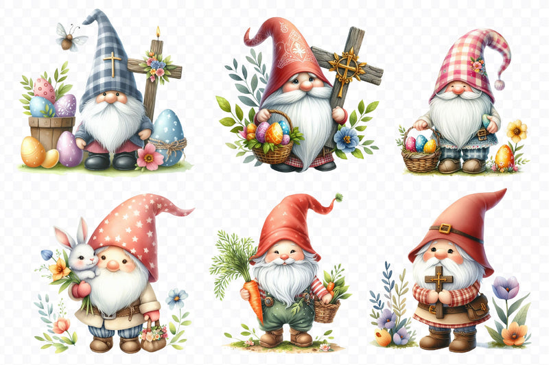 Easter Gnome Clipart Bundle 9 - CraftNest - Digital Crafting and Art
