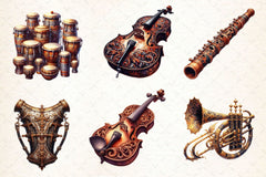 Antique Gothic Instruments Clipart Bundle - CraftNest - Digital Crafting and Art