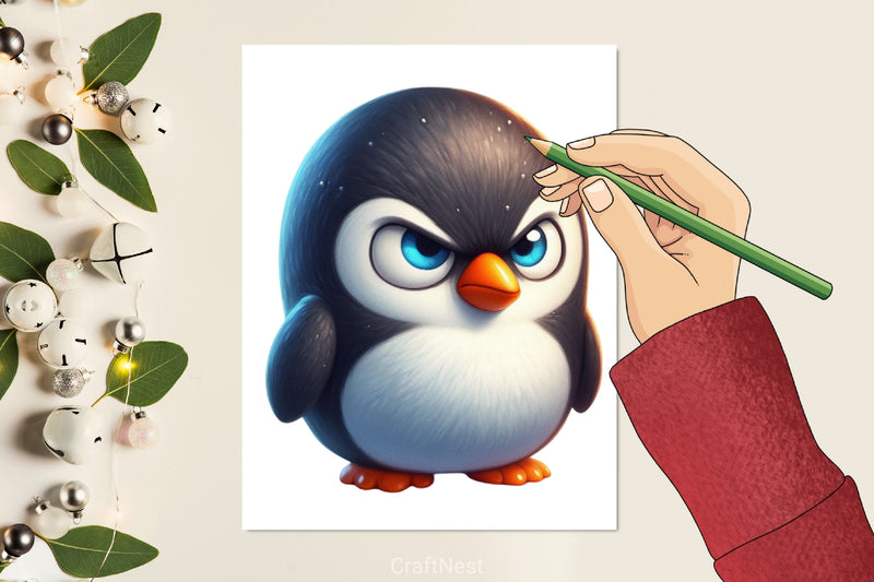 Angry Penguin Clipart Bundle 2 - CraftNest - Digital Crafting and Art