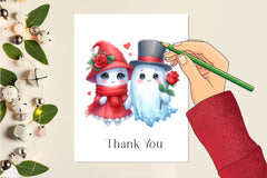 Lovely Ghost Valentine's Day Clipart Bundle - CraftNest - Digital Crafting and Art