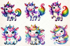 Unicorn Cow Clipart Bundle 19 - CraftNest - Digital Crafting and Art