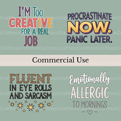 Funny Quotes Clipart Bundle - CraftNest - Digital Crafting and Art