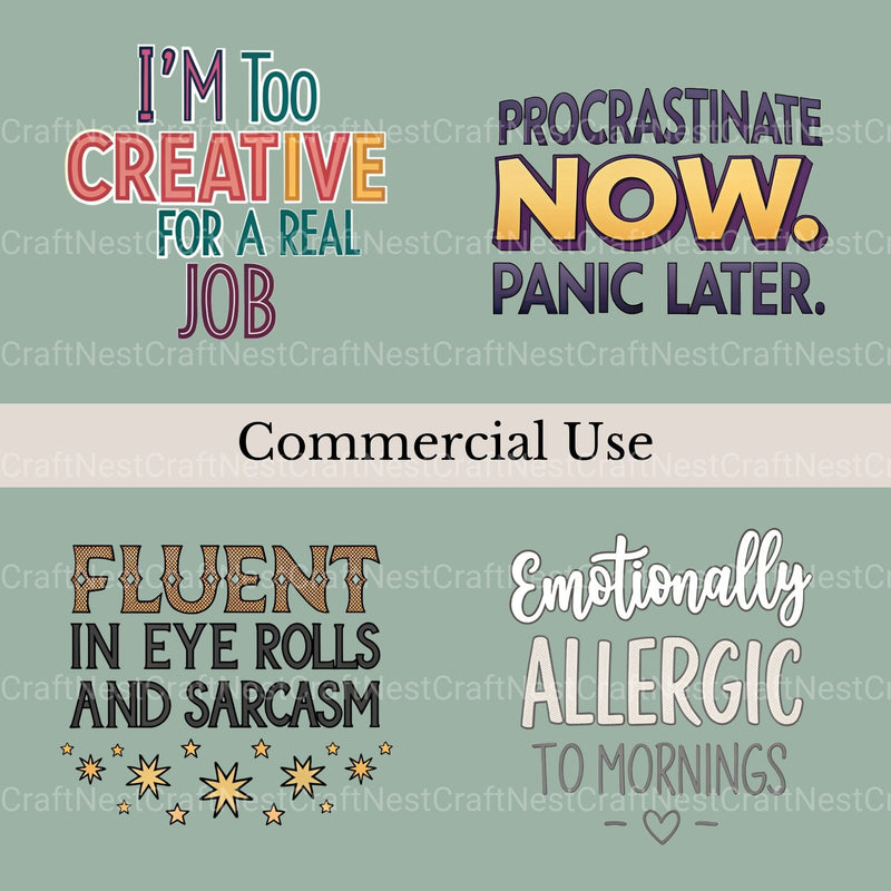 Funny Quotes Clipart Bundle - CraftNest - Digital Crafting and Art