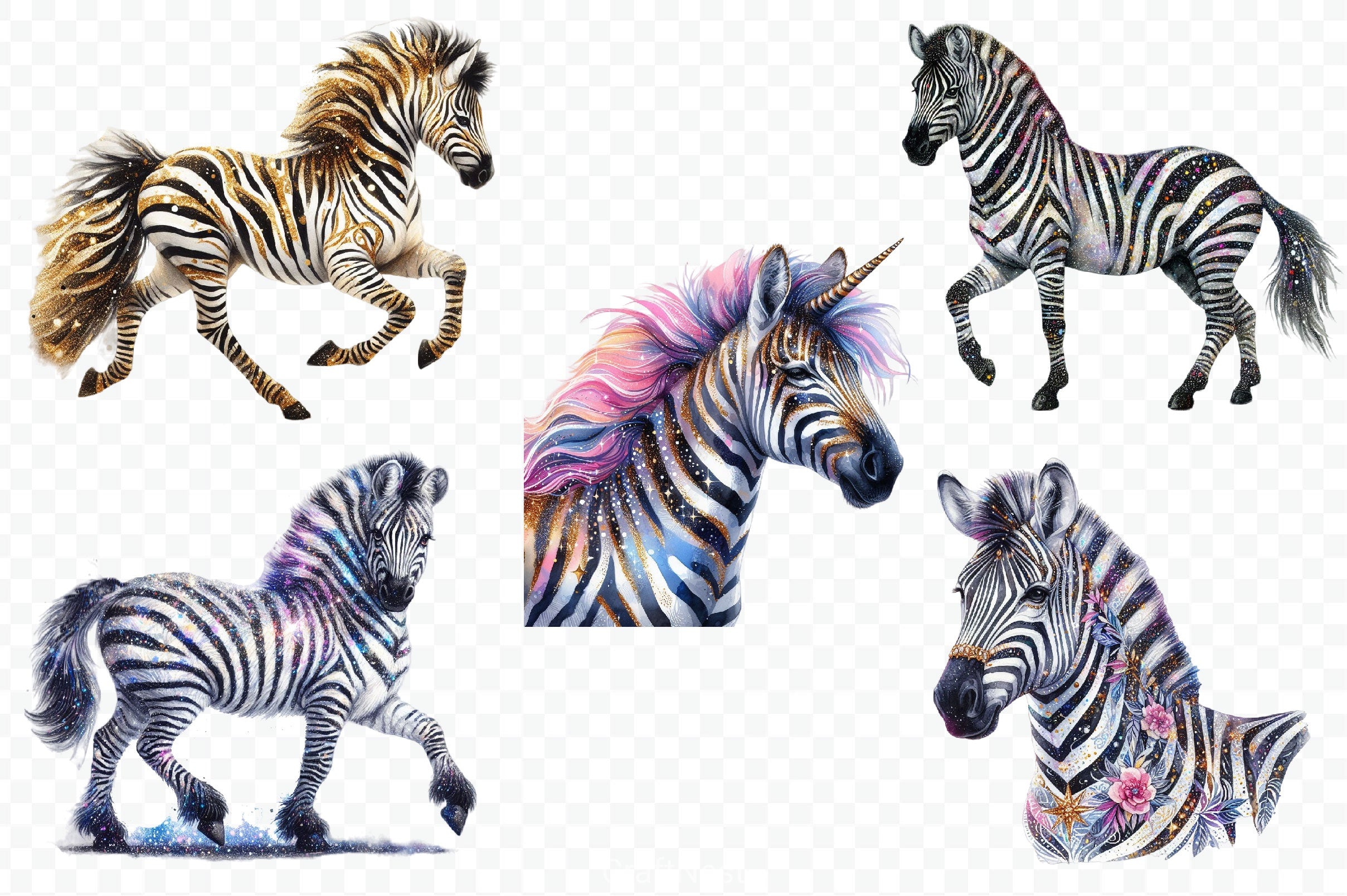 Zebra Clipart Bundle - CraftNest - Digital Crafting and Art
