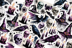 Purple Halloween Junk Journal Papers - CraftNest - Digital Crafting and Art