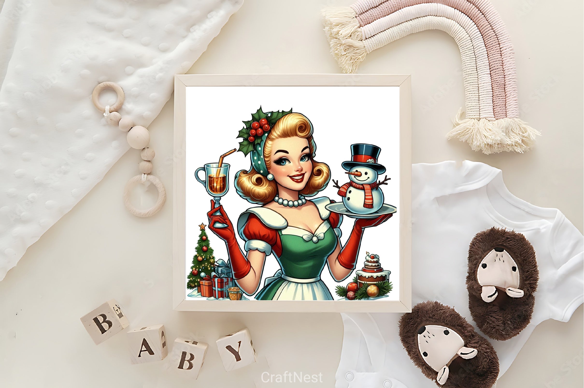 Christmas Housewife Clipart Bundle - CraftNest - Digital Crafting and Art