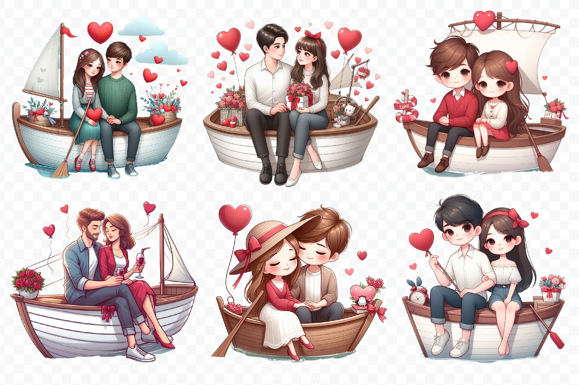 Valentines Day Couple Clipart Bundle - CraftNest - Digital Crafting and Art