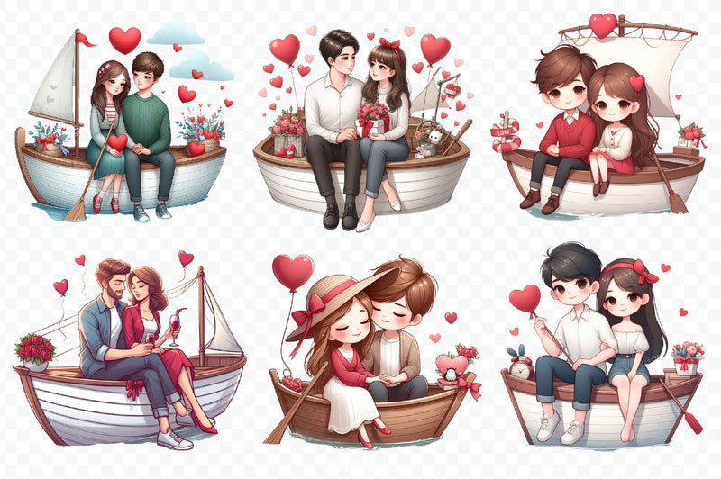 Valentines Day Couple Clipart Bundle - CraftNest - Digital Crafting and Art