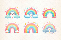 Rainbow Clipart Bundle 1 - CraftNest - Digital Crafting and Art