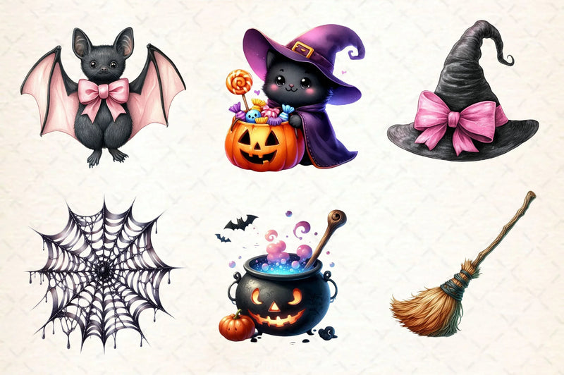 Cute Halloween Clipart Bundle 7 - CraftNest - Digital Crafting and Art