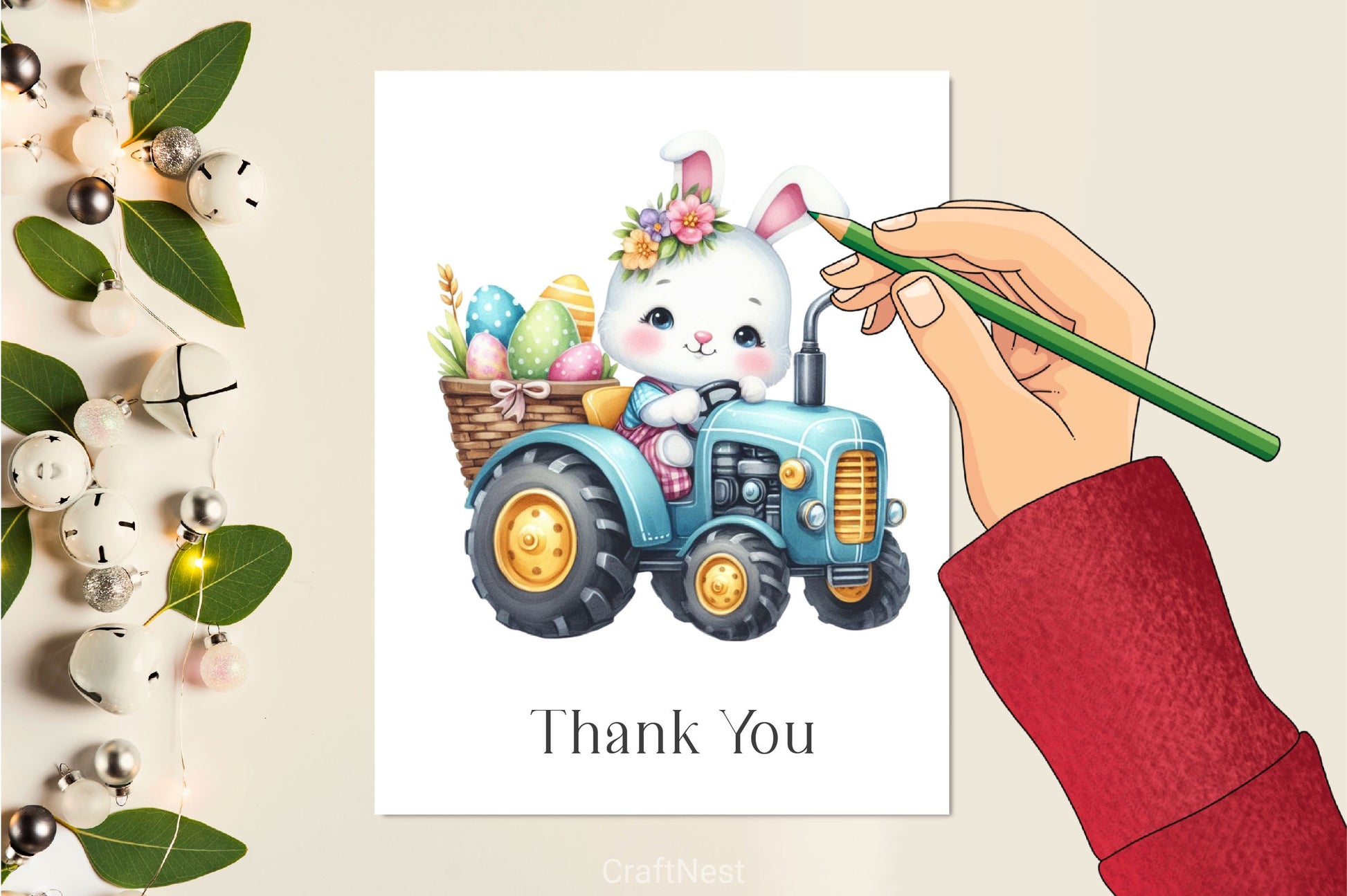 Easter Tractor Clipart Bundle 2 - CraftNest - Digital Crafting and Art