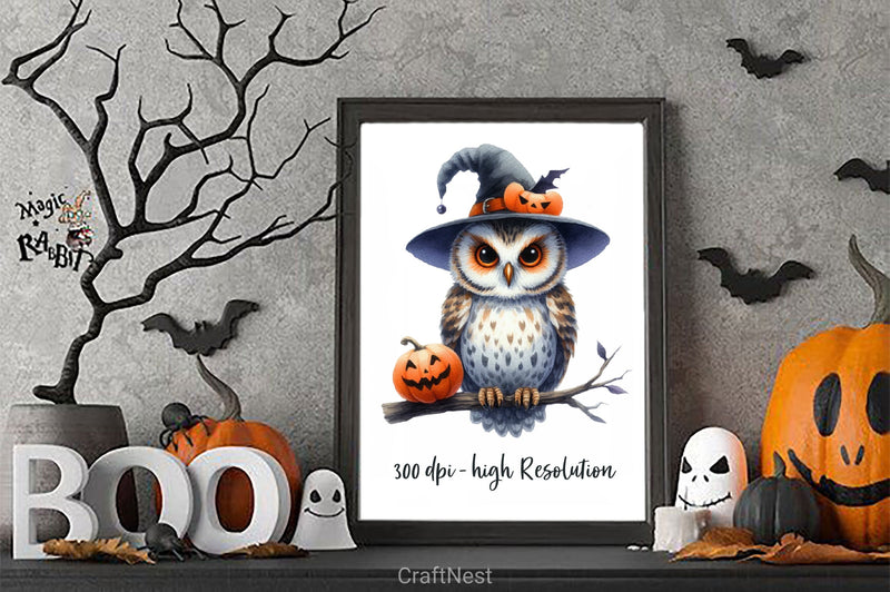 Cute Owl Halloween Scary Owl Clipart Bundle - CraftNest - Digital Crafting and Art