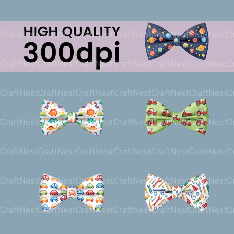 Boy Bow Ties Clipart Bundle - CraftNest - Digital Crafting and Art