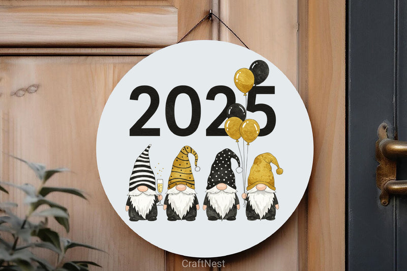 New Year Gnomes 2025 Clipart Bundle 7 - CraftNest - Digital Crafting and Art