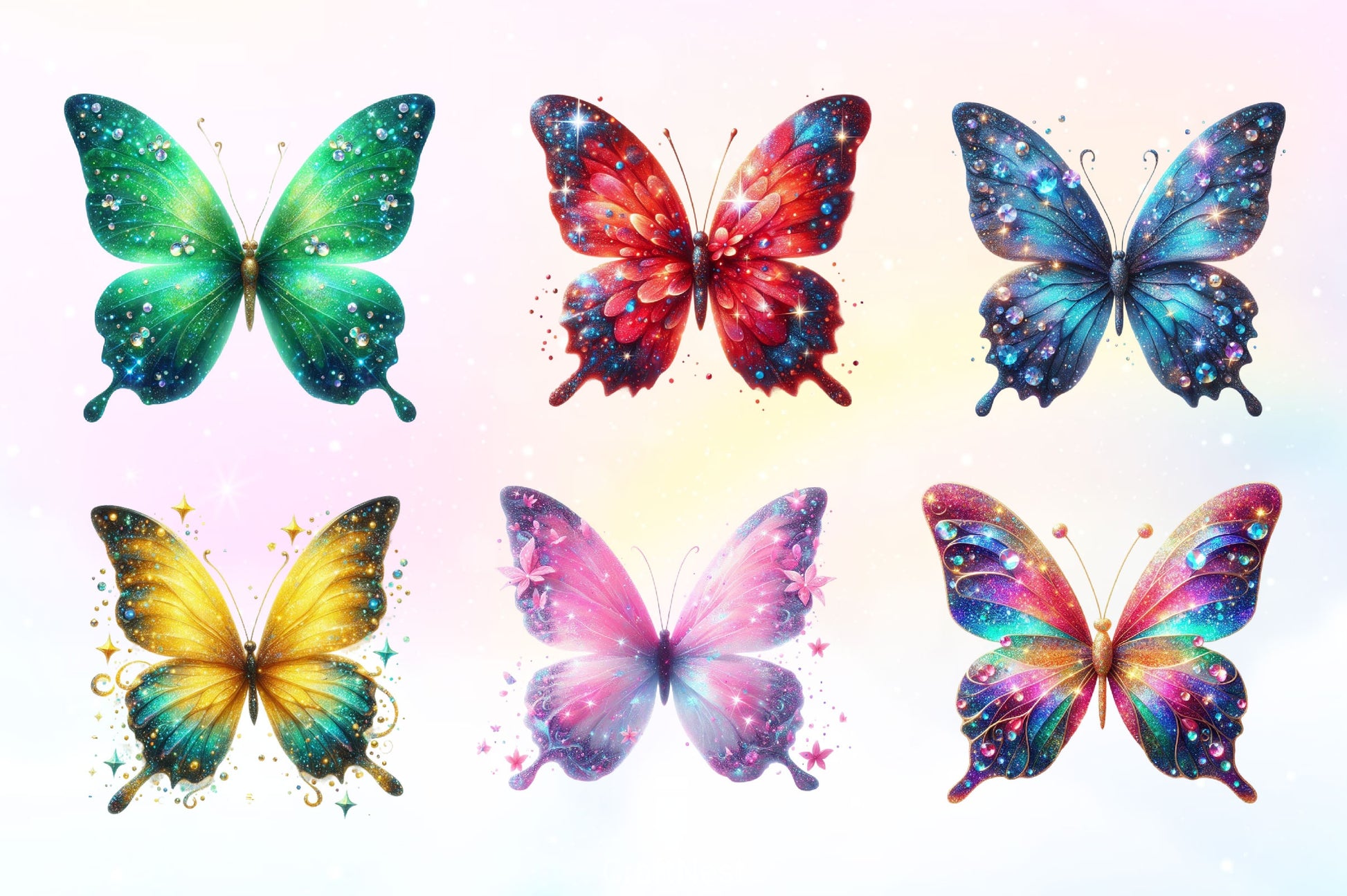 Colorful Butterfly Clipart Bundle 3 - CraftNest - Digital Crafting and Art