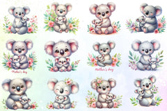 Mother's Day Koala Clipart Bundle - CraftNest - Digital Crafting and Art