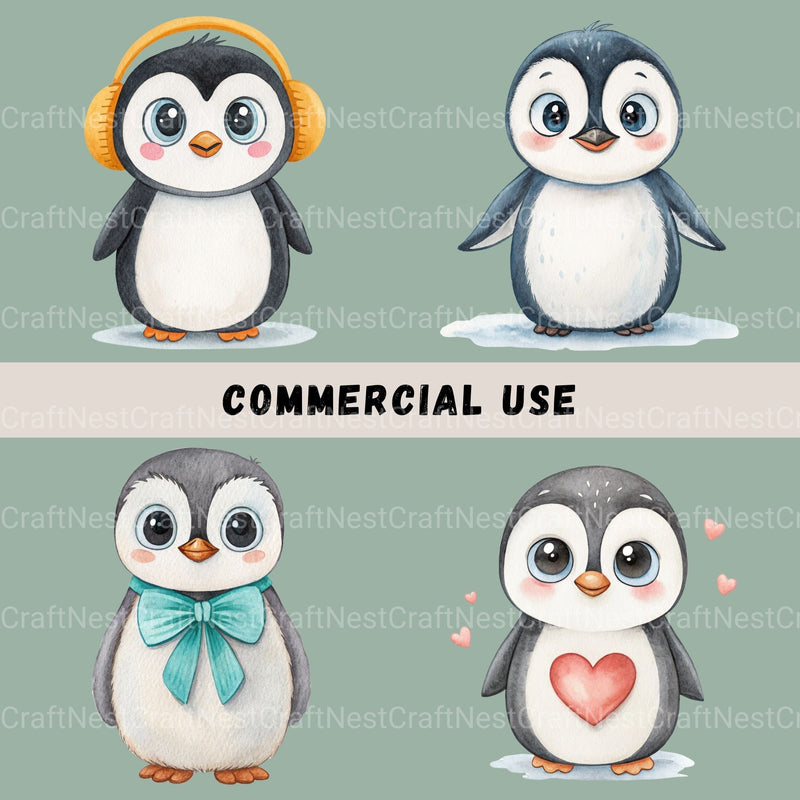Penguins Clipart Bundle - CraftNest - Digital Crafting and Art