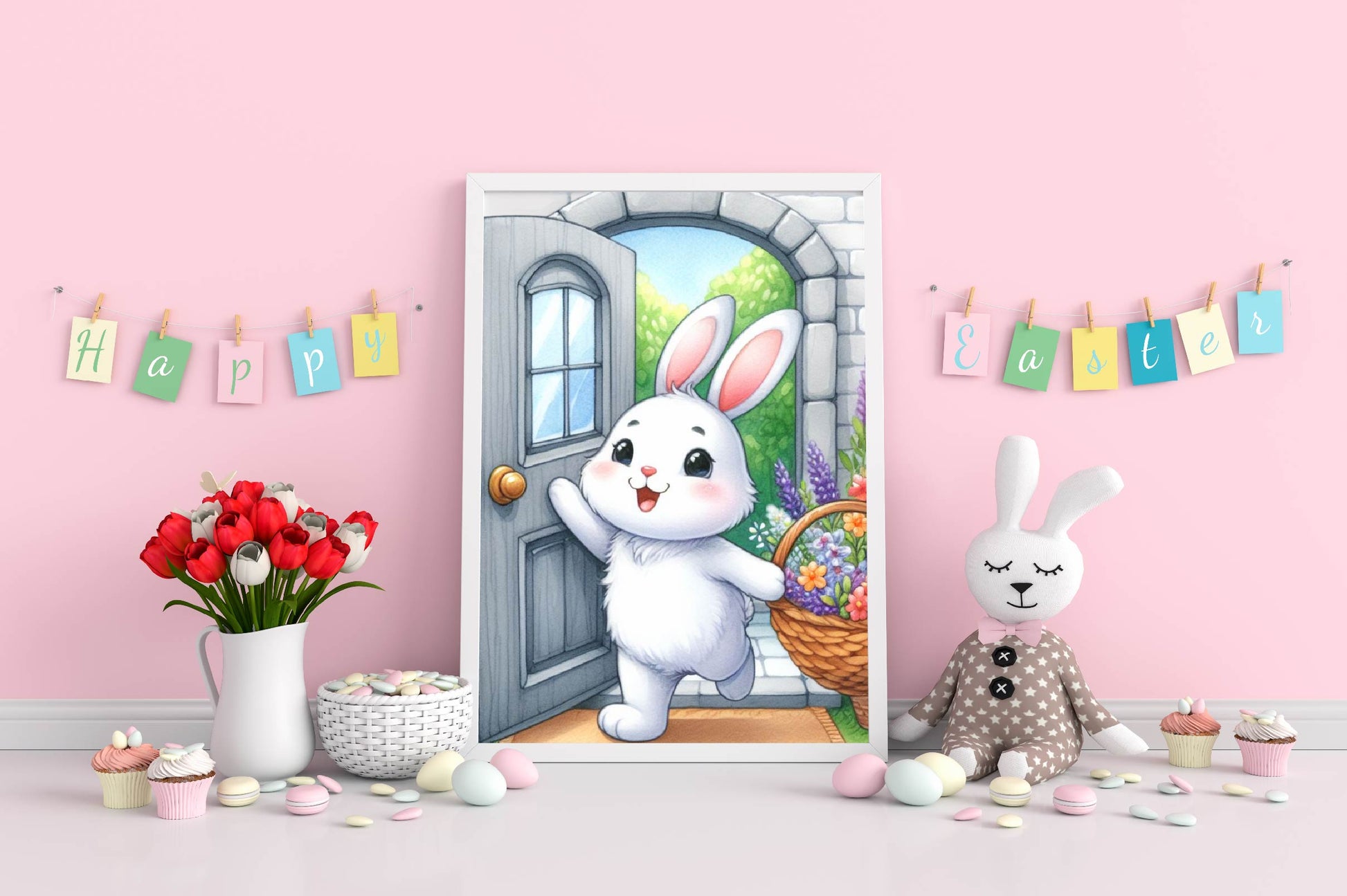 Rabbit Open The Door Clipart Bundle - CraftNest - Digital Crafting and Art
