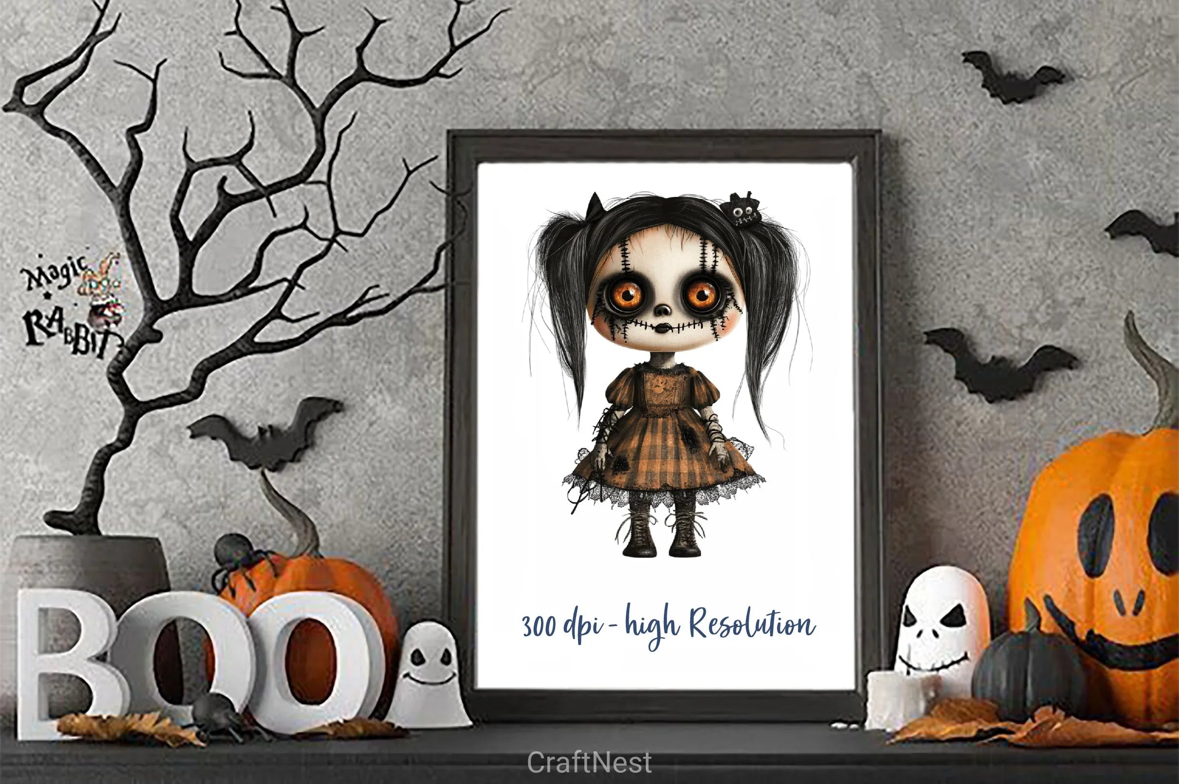 Halloween Scary Doll Clipart Bundle - CraftNest - Digital Crafting and Art
