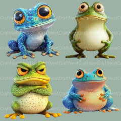 Frogs Clipart Bundle 3 - CraftNest - Digital Crafting and Art