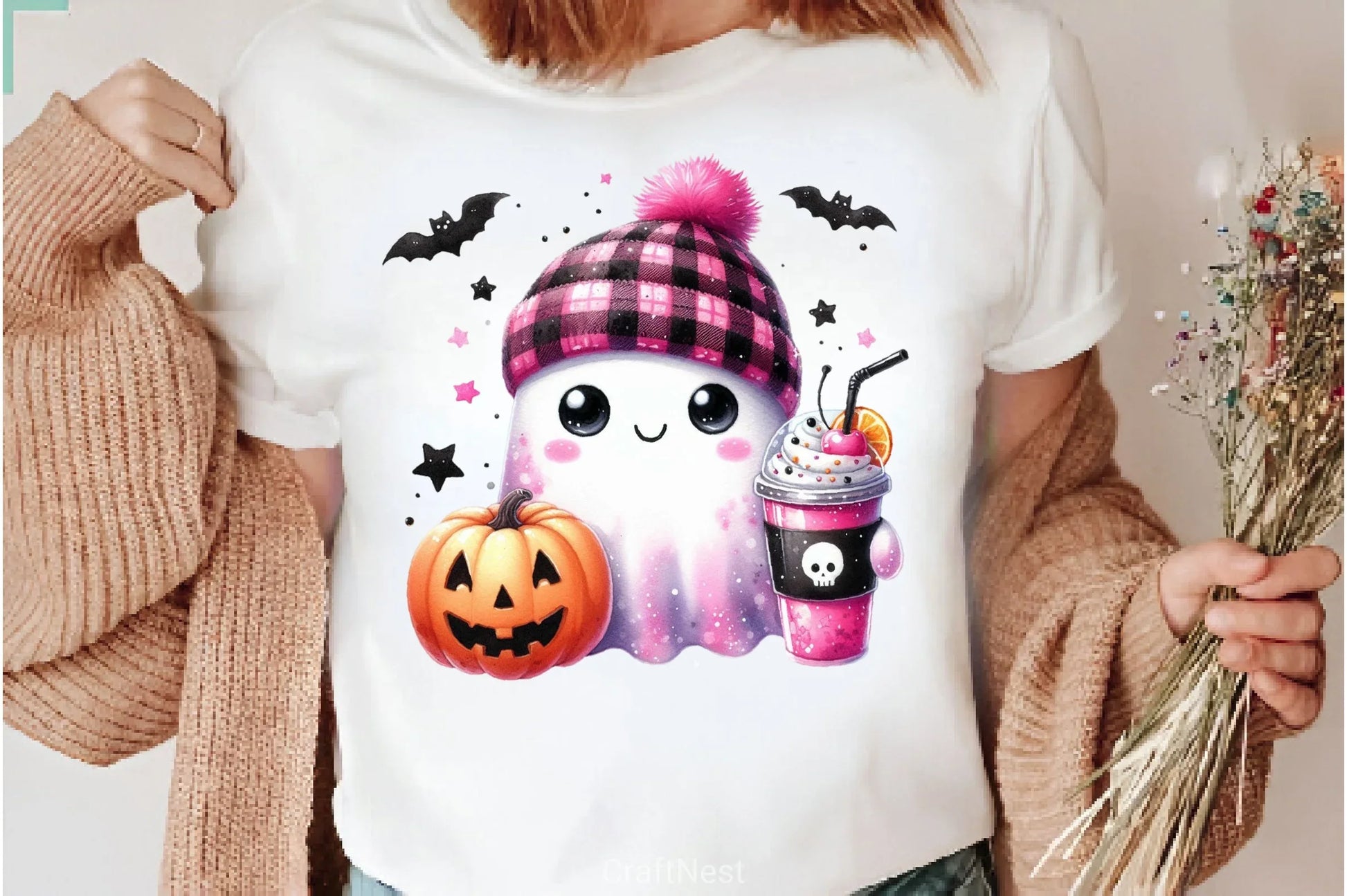 Cute Ghost Cute Halloween Clipart Bundle 8 - CraftNest - Digital Crafting and Art