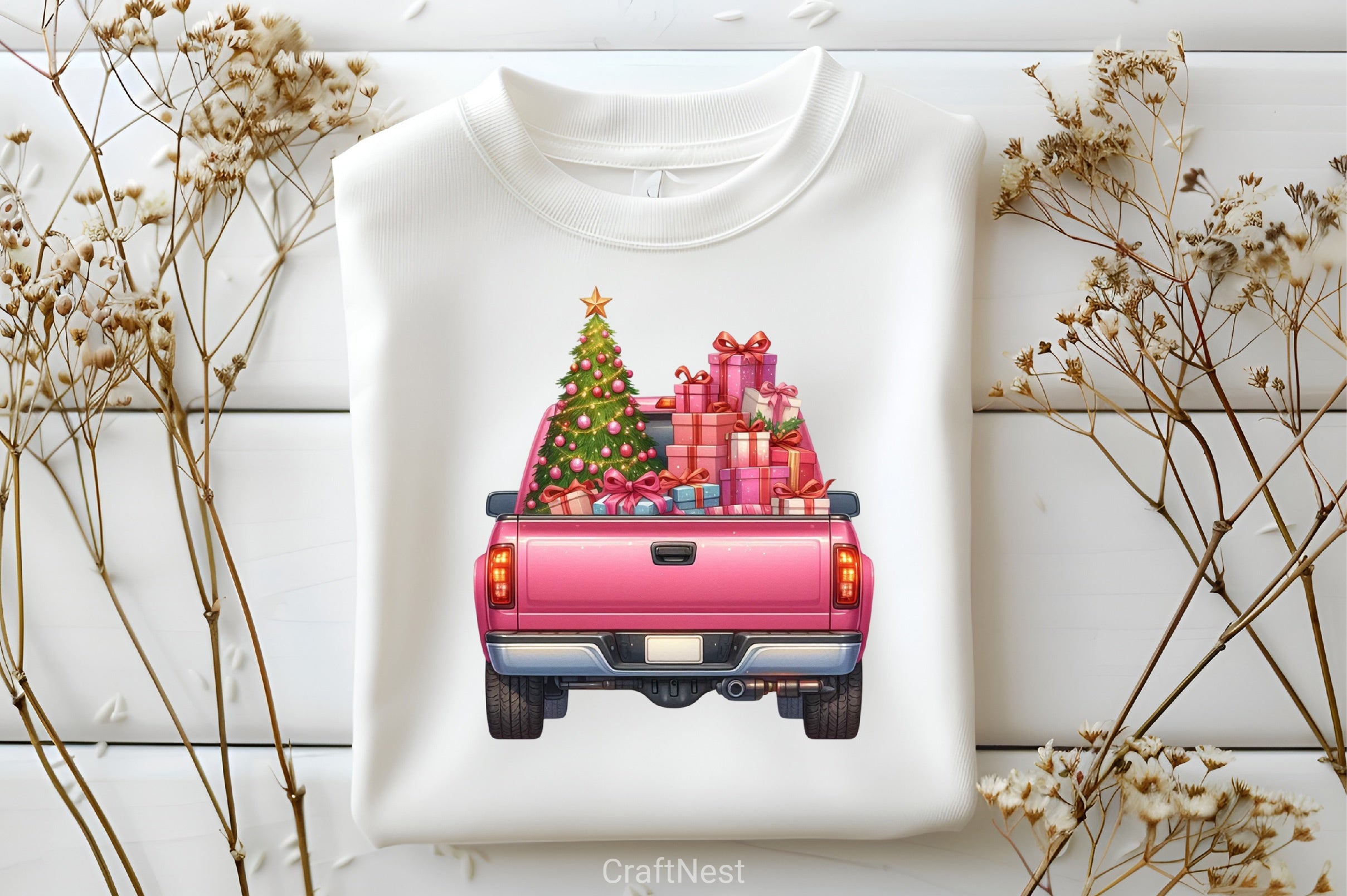 Christmas Truck Clipart Bundle 4 - CraftNest - Digital Crafting and Art