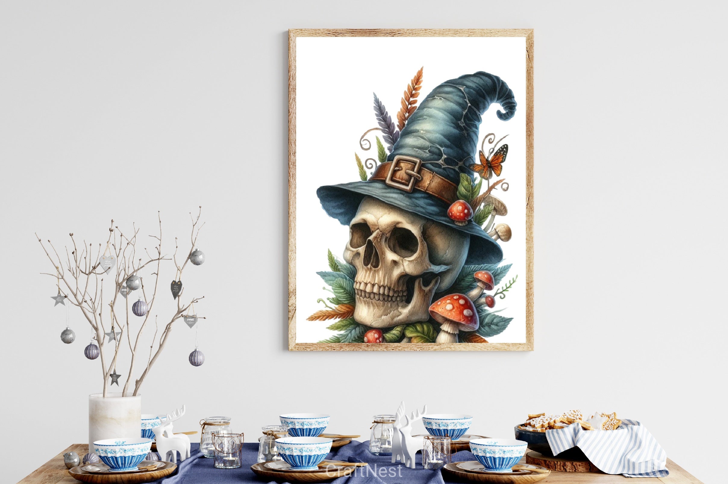 Skull & Mushrooms Clipart Bundle - CraftNest - Digital Crafting and Art