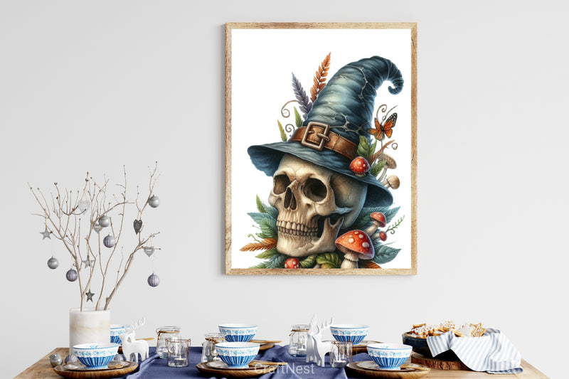 Skull & Mushrooms Clipart Bundle - CraftNest - Digital Crafting and Art