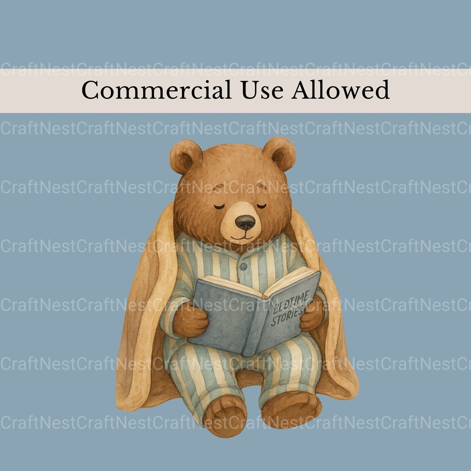 Woodland Animal Pjs 2 Clipart Bundle - CraftNest - Digital Crafting and Art