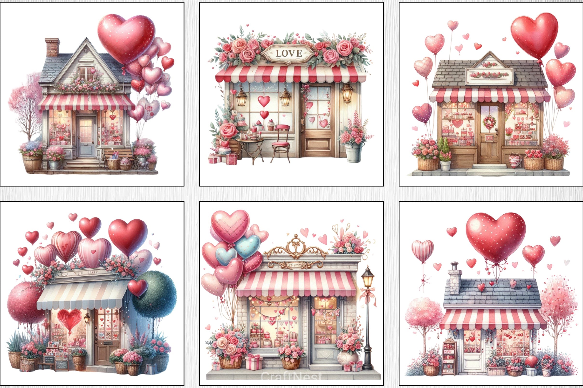 Romantic Valentine's Day Clipart Bundle 3 - CraftNest - Digital Crafting and Art